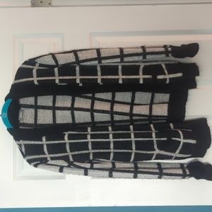 Neiman Marcus fuzzy cardigan with pockets